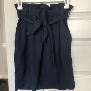 Paper bag waist skirt